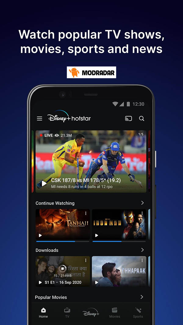 Disney + Hotstar MOD APK 12.4.3 Premium Unlocked Free Download