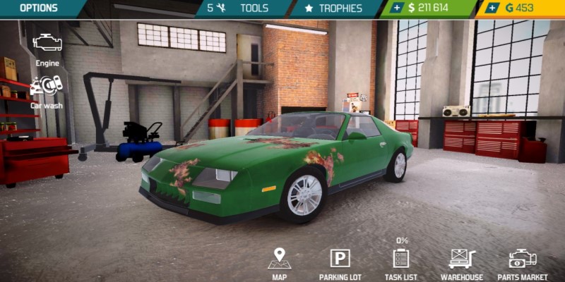 car mechanic simulator in game graphics gara